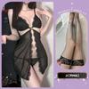 Lingerie Sexy com Decote Profundo em V e Design Vazado, Abertura na Virilha, Camisola Transparente, Roupa de Dormir Quente e Sedutora, Estilo Abstinence Qqny para Mulheres