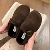 Primera reunión Jihou sandalias de dedo Birkenstock de suela gruesa para mujer nuevas zapatillas de plataforma grises peludas para mujer calzado de exterior para mujer mules