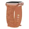 Producto de Alta Venta Transfronteriza Adecuado para Apple Watch10 Apple S98 Grabado Láser Flor de Brocado en Relieve Hebilla de Mariposa Correa de Reloj de Silicona