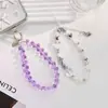 Llavero Colgante Antiperdida Correa para Teléfono Móvil Cadena de Perlas Pequeña Fragancia Universal Cadena para Colgar en la Muñeca Funda de Teléfono Móvil para Mujer Metal