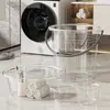 Balde d'água transparente, bacia, concha d'água, conjunto de balde e bacia de plástico, conjunto de três peças para banho de estudante de dormitório, uso doméstico, luxo leve