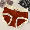Ropa interior roja de año de nacimiento, cómoda, sin costuras, estilo francés, ligera, de lujo, suave, glutinosa, agradable para la piel, ligera, transpirable, calzoncillos de cintura media para niñas
