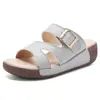 Pantuflas de Verano para Mujer, Antideslizantes de Suela Blanda Talla Grande de Moda con Plataforma y Suela Gruesa para Aumentar la Altura