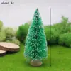 Casa de Muñecas Transfronteriza Pino Nevado de Seda de Sisal Árbol de Navidad Artificial Escena en Miniatura con Tiras de Sisal