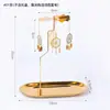 Porta-Velas Giratório, Vela Perfumada, Lanterna Giratória Romântica, Moinho de Vento Estilo Europeu Ornamento Criativo, Presente de Aniversário e Casamento