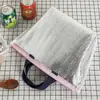 Bolsa de Almuerzo Impermeable Engrosada Nueva 300D Bolsa Térmica Bolsa de Mano de Tela Oxford Bolsa de Picnic Bolsa de Almuerzo Color Sólido