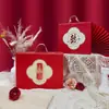 Caixa de Embalagem para Doces de Casamento, Caixa de Presente de Mão, Caixa Rígida, Caixa de Presente Estilo Chinês, Serviço de Dropshipping, Caixa de Presente para Madrinha, Caixa Vazia
