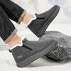 Novas Botas de Neve Masculinas com Forro de Lã de Inverno, Sapatos de Algodão Versáteis e Grossos, Botas de Algodão Quentes e Resistentes ao Frio, Botas Martin Fashion, Sapatos de Algodão