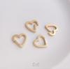 Hebilla universal que conserva el color oro 14K forma de corazón de durazno estrella de cinco puntas colgante de hebilla de resorte accesorios de conexión para joyería de collar diy