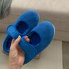 [en stock] Piel Genuina Lana de Cordero Mao Mao Zapatos de Algodón para Mujer Invierno Forro Polar Planos Lindos Zapatos Mary Jane