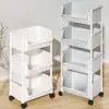 Estante de Almacenamiento con Carrito Snacks Domésticos de Pie Multicapa Almacenamiento para Sala de Estar Estantería Móvil Cocina Cesta Estante para Frutas y Verduras