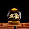 Venta al por mayor transfronteriza koala 3d tridimensional grabado láser bola de cristal creativa luz nocturna luminosa regalos decorativos de escritorio