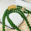 Nuevo collar verde estilo chino cadena para suéter de mujer accesorios hanfu estilo chino retro Nuevo Diseño Original Regalo