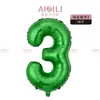 Venta Caliente 16 pulgadas Imitación Belleza Globos Digitales Fiesta de Cumpleaños Infantil Decoración de Eventos Arreglo Globos de Película de Aluminio Venta al por Mayor