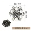 Botones de racimo floral de perlas y pedrería cosidos a mano de lujo, botones de aleación electrochapada, disponibles en múltiples colores, adecuados para accesorios de vestidos estilo Chanel