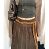 Cuerda de cintura tejida con cuentas bohemia para mujer, estilo étnico, empalme con falda, cinturón adelgazante versátil casual con borlas, moderno