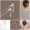 Acessórios de Cabelo Hanfu Estilo Antigo, Grampos de Cabelo Versáteis de Liga Metálica com Franjas Retrô, Enfeites para Coques, Grampos de Cabelo Estilo Chinês Novo para Atacado