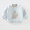 Moletom de Fleece para Bebê Roupa de Outono para Recém-Nascidos Categoria a Roupa Meninas Moletom de Caxemira e Seda Top para Bebê Pulôver