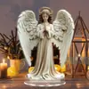 Adorno de Ángel Cruzado de Acrílico 2D Amazon Caliente Plegado Transfronterizo con Base, Hecho a Mano
