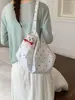 Bolso de lona con estampado floral de lunares estilo coreano modelo nuevo 2026 bolso tote de gran capacidad bolso de hombro estilo casual
