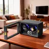 Rotor para Relógio com Padrão de Fibra de Carbono, Couro de Alta Qualidade, Suporte para Relógio Mecânico, Caixa de Armazenamento Anti-Magnética, Dispositivo de Enrolamento