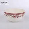 Cerámica Hanshan Minsheng: Cuencos de Cerámica con Esmalte Debajo de Estilo Romántico para Sopa, Fondue, Fideos, Arroz y Cucharas de Varios Tamaños