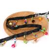 Accesorios de encaje para ropa, cuentas para uñas, bolas colgantes de colores, cuentas flocadas conectadas con correas, accesorios de ropa DIY