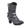 Fivela de Cinto com Strass Botas Europeias e Americanas Primavera e Outono Cano Curto Botas Martin Salto Alto Grosso Botas de Comércio Exterior Amazon wish