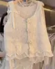 Colete Suéter de Tricô Roxo Camada com Roupas de Outono para Mulheres, Novo Estilo com Toque de Luxo, Fashion e Versátil