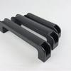 Fabricante plástico de nylon arquivo armário caixa de ferramentas porta de câmara fria alça espessada alça quadrada de plástico reforçada preta
