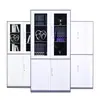 Gabinete de Archivo Desmontable de Acero Gris y Blanco Gabinete de Documentos de Oficina Gabinete de Archivo de Vouchers Taquilla Metálica de Lado Angosto con Cerradura