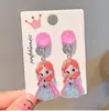 Pendientes para Niños de Nuevo Estilo, Clips para Orejas para Niñas Sin Perforaciones, Accesorios para Orejas de Oso de Dibujos Animados, Joyería Dulce de Princesa, Pendientes para Niñas Pequeñas