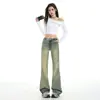 Jeans acampanados para mujer, nuevo modelo primavera 2026, de tiro alto, corte ajustado, largos hasta el suelo, pantalones de campana aptos para petite