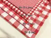 Tela de Algodón Puro a Cuadros Ropa Tela Negra y Blanca Roja y Blanca Roja y Negra Cuadro Pequeño Camisa Mantel Tela para Cortina Tela Hecha a Mano