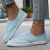 2026 Zapatos de Lona Versátiles de Color Sólido, con Cordones, de Caña Baja, Estilo Clásico Nuevo, Zapatos Casuales para Mujer