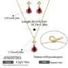 Conjunto de Joias Transfronteiriço Europeu e Americano para Mulheres Aço Inoxidável Dourado 18K Colar Brincos de Temperamento Luxo Leve Toque de Alto Padrão Em Estoque Atacado