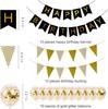 Feliz Cumpleaños Bandera de Cola de Pez Combinación de Globos con Lentejuelas de Látex Fondo de Fiesta de Cumpleaños y Boda Venta Caliente Transfronteriza Combinación