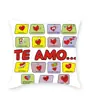Capa de Almofada Estilo Ins com Estampa de Letras Decoração de Casa Sofá Sala de Estar Almofada Ultra Macia Falsa Almofada de Sofá