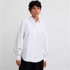 [Personalizado] Camisa Branca para Mulheres, Manga Longa Moda Primavera 2026, Blusa Solta de Comprimento Médio, Camisa Casual da Moda para Mulheres