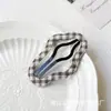 Presilha de Cabelo Xadrez Série de Cores Maillard de Outono Inicial, Acessório de Cabelo Suave e Elegante para Prender Fios Soltos, Presilha de Cabelo para a Parte de Trás da Cabeça