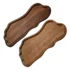 Bandeja Creativa de Madera de Acacia Estilo Japonés con Forma Irregular y Tabla de Cortar para Camping al Aire Libre, Servir Comidas, Snacks y Pasteles