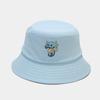 Estilo Coreano Nuevo Lindo Dibujo Animado Patrón de Caballito de Mar Sombrero de Pescador Verano Estudiante Casual Sombrero Cubeta Sombrero de Sol Casual para Exteriores