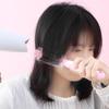 Peine masajeador con bolsa de aire japonés y coreano, bonito peine rosa para niña, peine con cojín de aire, peine antiestático para cabello largo y rizado, peine de peluquería.