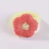 Mini Liga para el Cabello Bordada con Flores Pequeñas Transfronteriza en Colores Macarrón, Cuerda Elástica para el Cabello que No Daña el Cabello, Stock Listo de Fábrica 4888