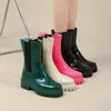 Botas de Chuva, Sapatos Aquáticos, Botas de Cano Médio de Alta Cobertura Femininas, Antiderrapantes, Impermeáveis, Botas de Chuva para Exterior, Sapatos de Borracha para Dias Chuvosos, Galochas, Antiderrapantes e Resistentes ao Desgaste