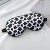 (En stock) Máscara de Ojos con Estampado de Seda Sintética para Pestañas Máscara de Ojos Linda Bloqueadora de Luz Máscara de Ojos Transpirable para Viaje Protección Ocular para Dormir Estampado de Leopardo
