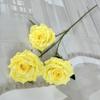 Ameixa arte 3 cabeças diamante artificial rosa casamento flor acessórios de parede cross-border handmade falso flor decoração de casa ornamentos