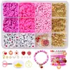 Cuentas sueltas europeas y americanas nuevas para el Día de San Valentín DIY, accesorios de cuentas estilo ins, componentes para pulseras, pulseras y collares hechos a mano