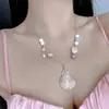 Collar de Concha Marina Estrella de Mar Dopamina Cuerda de Color Colgante de Cerámica Bohemio Verano para Mujer