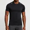 Camiseta Amazon transfronteriza para hombre, nueva, de nailon, cuello redondo, seda de hielo, secado rápido, deportiva casual, manga corta, para ir al trabajo, al aire libre